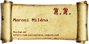 Marosi Miléna névjegykártya